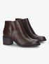 Bottines casual à bouts ronds - Marron - 5