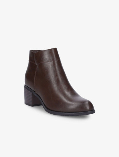 Bottines casual à bouts ronds - Marron - 3