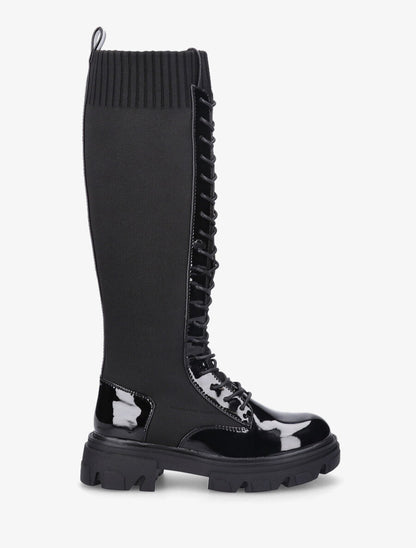 Bottes chaussettes à lacets - Noir - 1