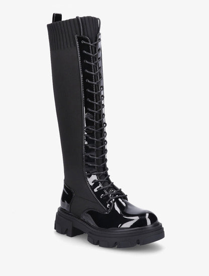 Bottes chaussettes à lacets - Noir - 2