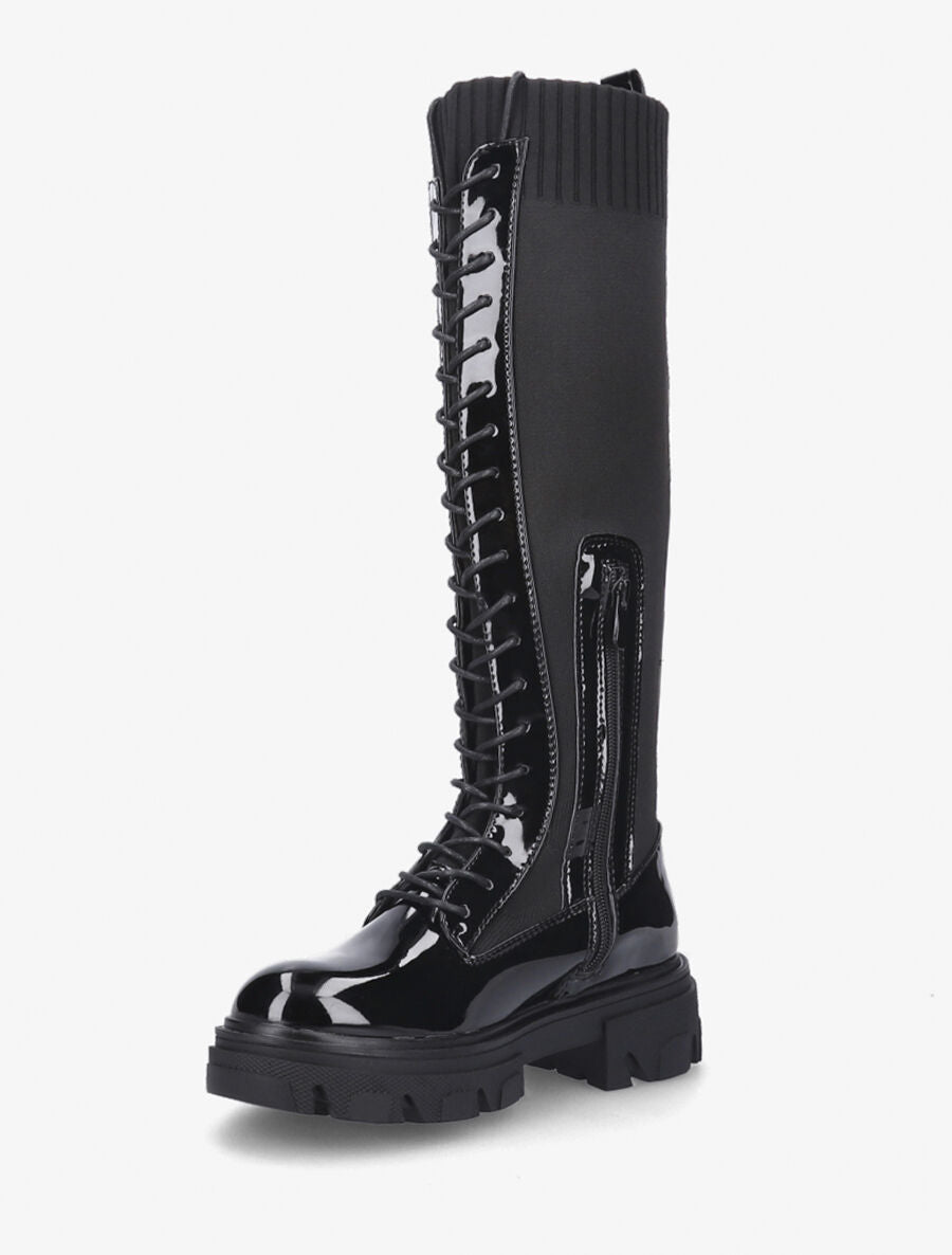 Bottes chaussettes à lacets - Noir - 3