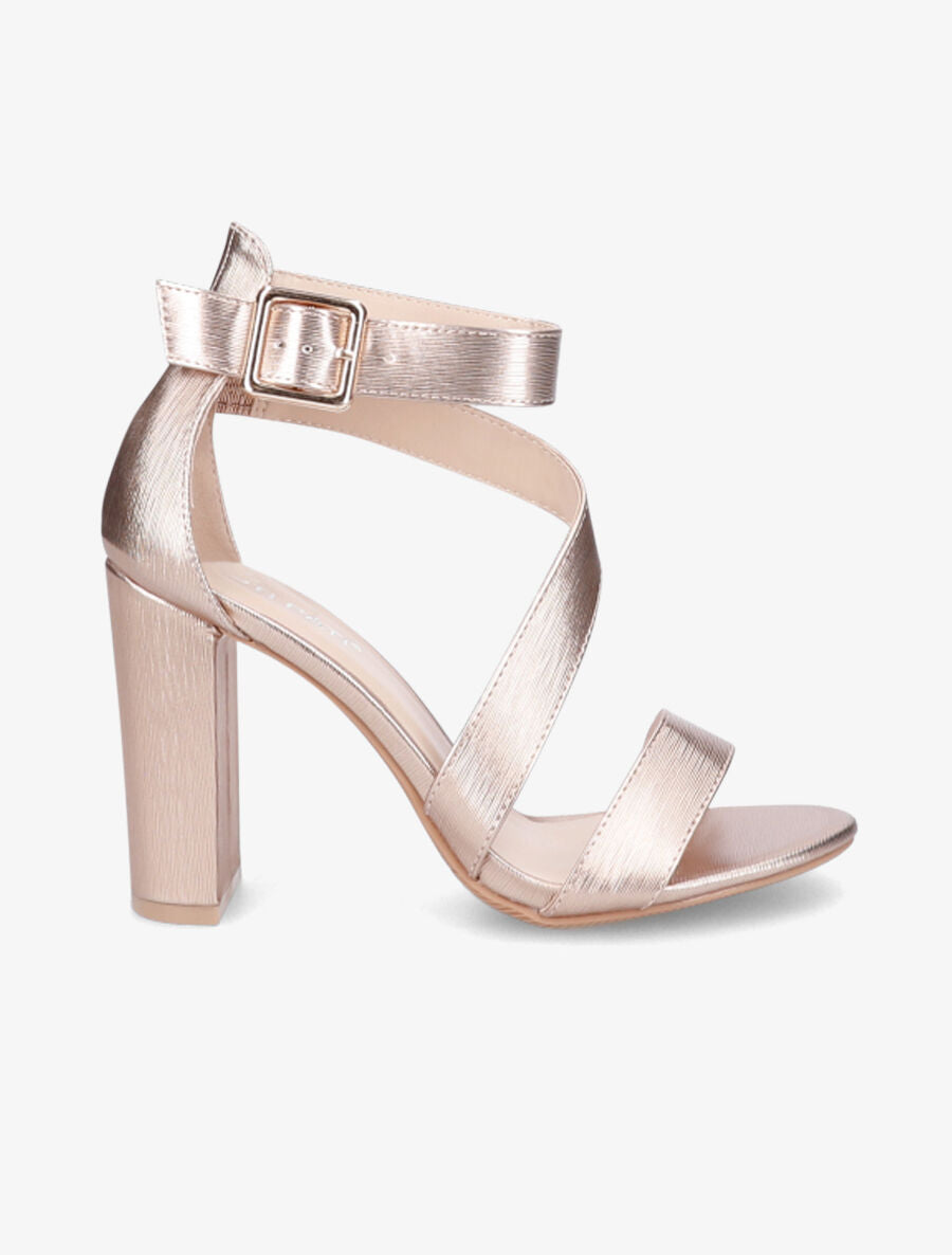 Sandales à talons et brides - Rose gold - 5