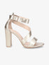 Sandales à talons et brides - Or - 1