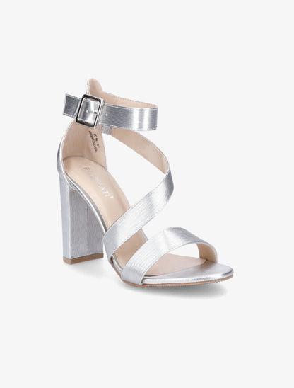 Sandales à talons et brides - Argent - 2
