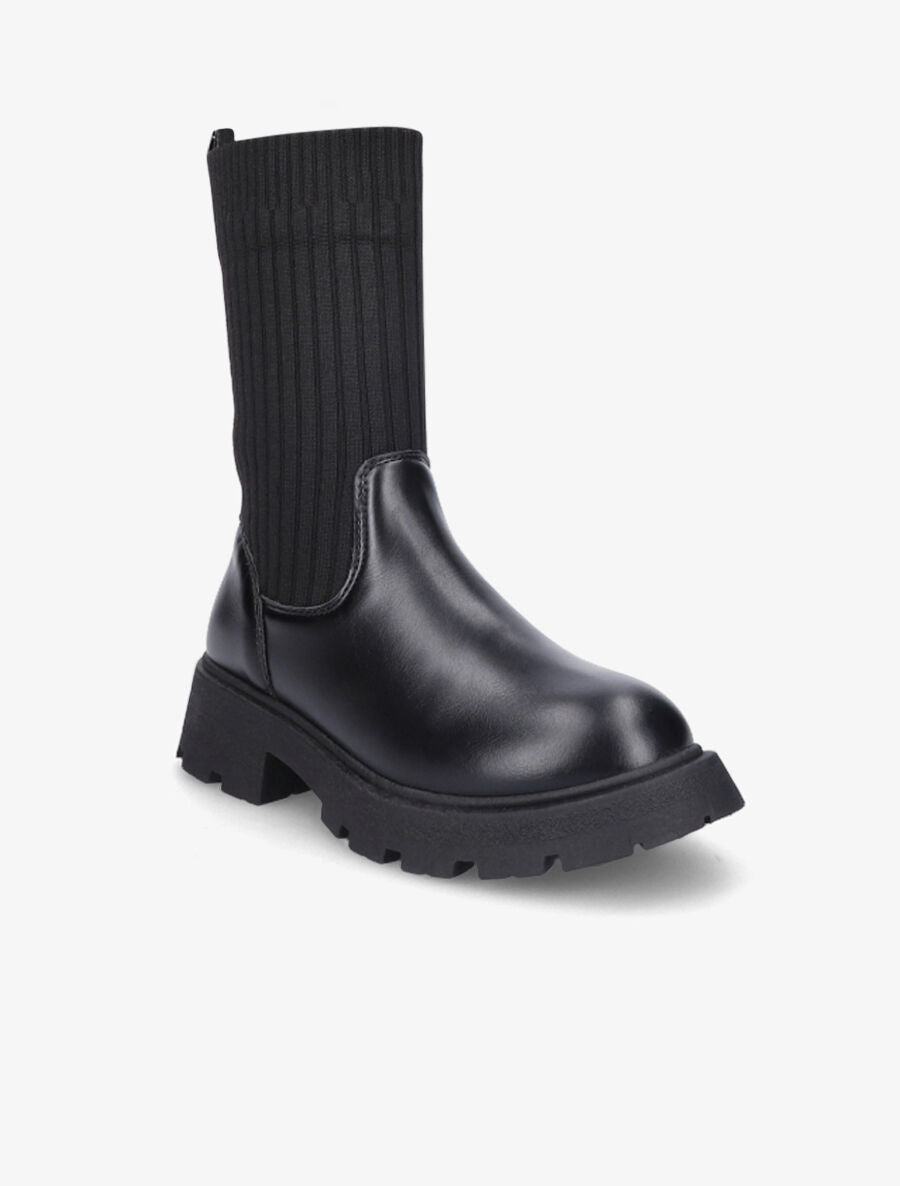 Bottines style chaussettes - Noir - 2