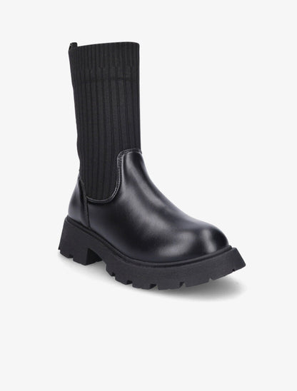 Bottines style chaussettes - Noir - 2