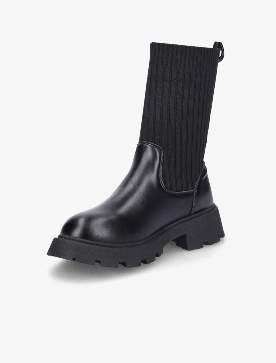 Bottines style chaussettes - Noir - 3