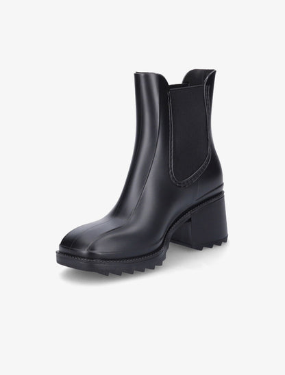 Bottines élastiquées en caoutchouc - Noir - 3