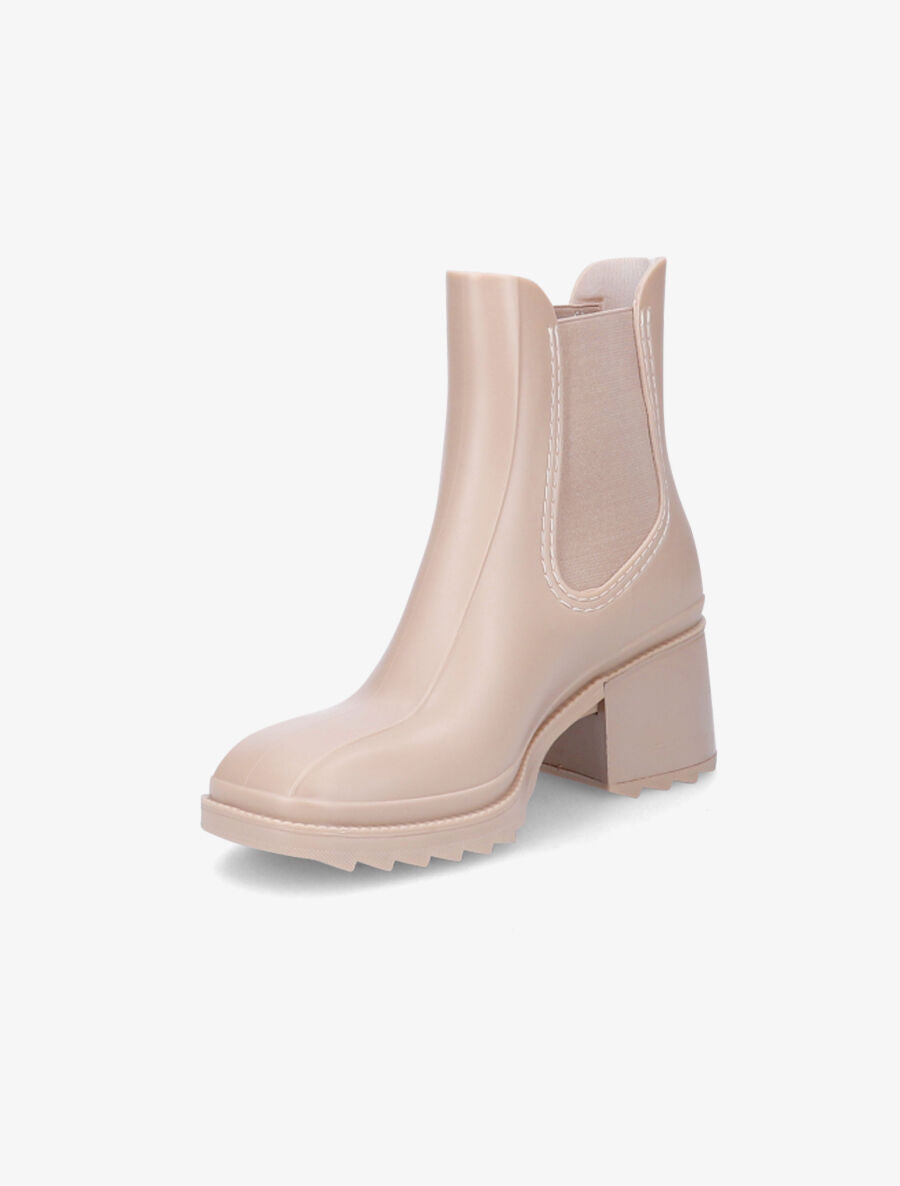 Bottines élastiquées en caoutchouc - Beige - 3