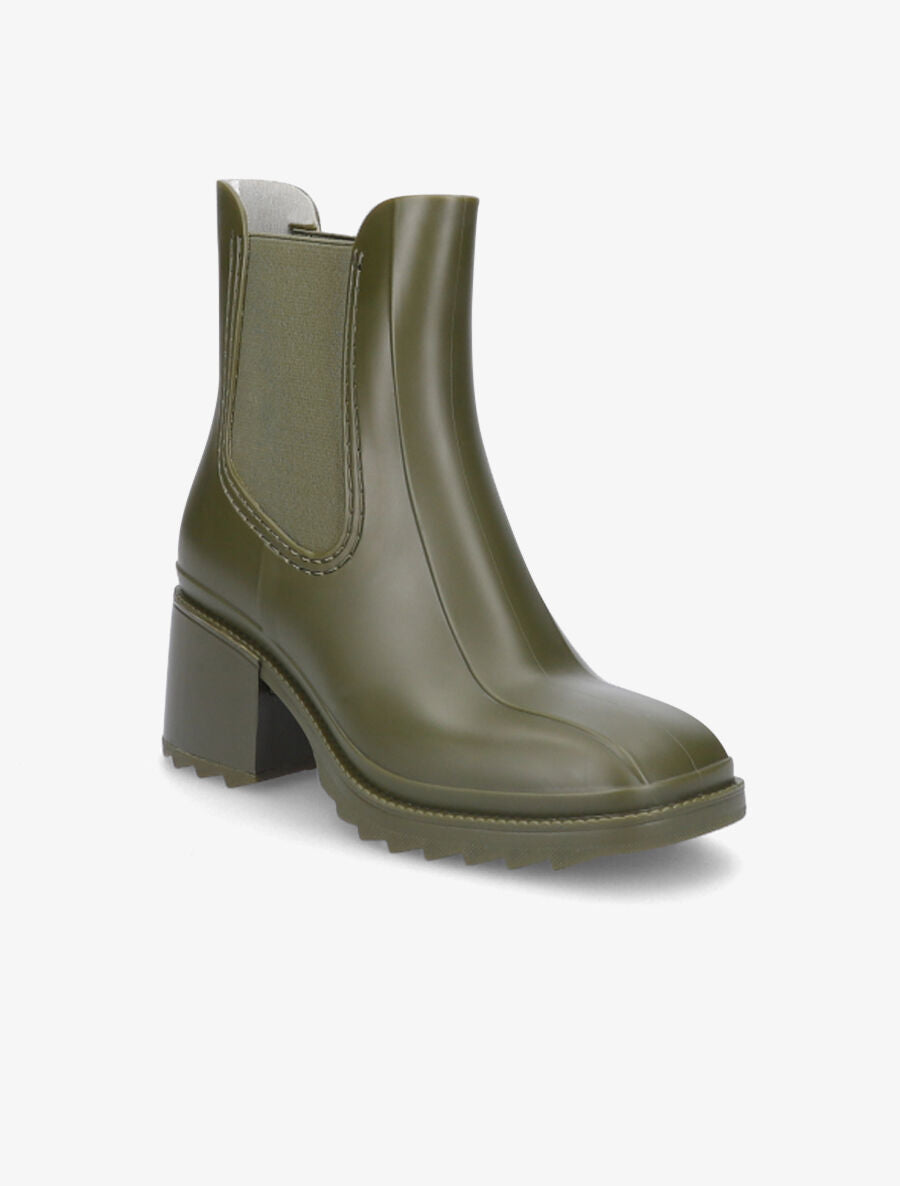 Bottines élastiquées en caoutchouc - Kaki - 2