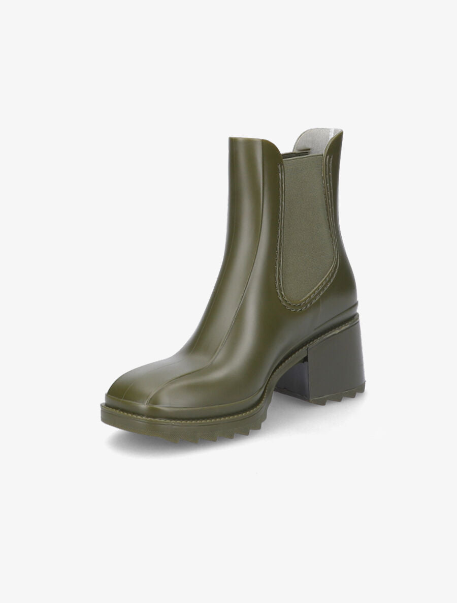 Bottines élastiquées en caoutchouc - Kaki - 3