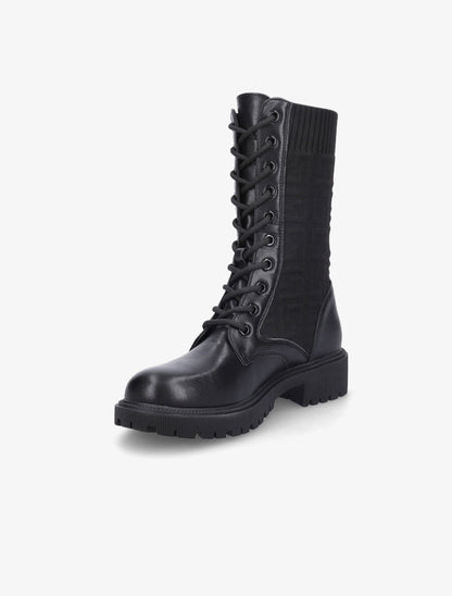 Bottines style chaussettes à motif grec - Noir - 3