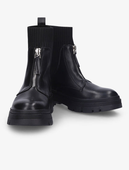Boots chaussettes à zip - Noir - 5