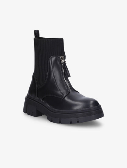 Boots chaussettes à zip - Noir - 3