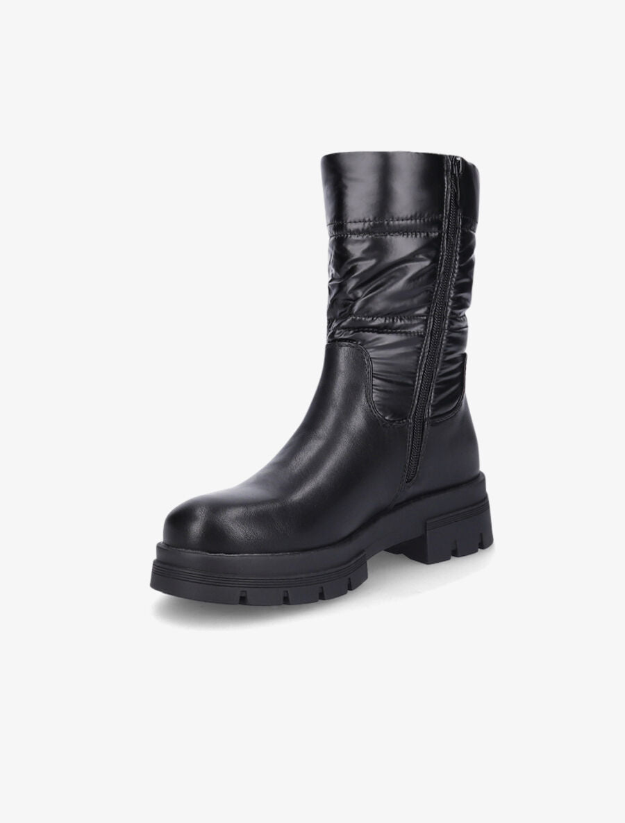 Bottines bi-matière matelassées - Noir - 3