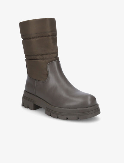 Bottines bi-matière matelassées - Kaki - 2