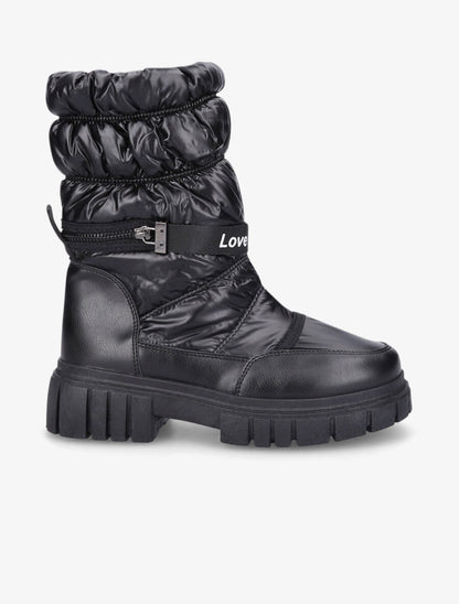 Boots matelassées à zip - Noir - 1