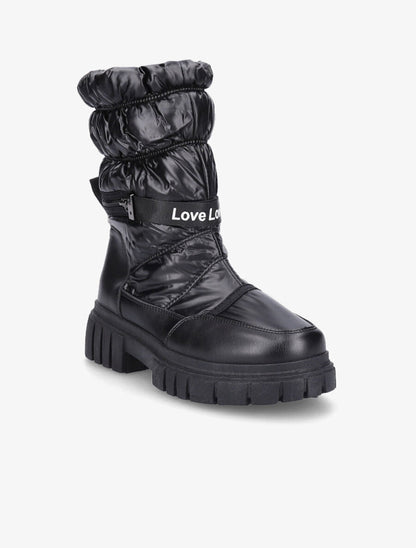 Boots matelassées à zip - Noir - 2
