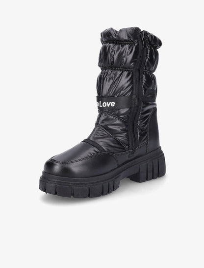 Boots matelassées à zip - Noir - 3
