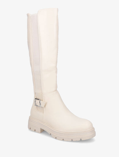 Bottes à boucle et semelles crantées - Beige - 2