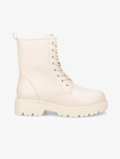 Rangers basiques en simili - Beige - 1