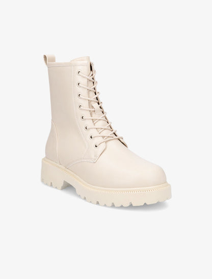 Rangers basiques en simili - Beige - 2