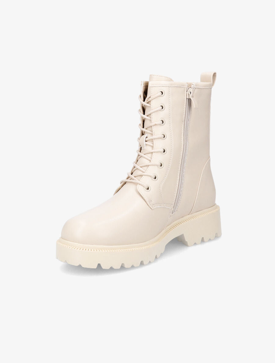 Rangers basiques en simili - Beige - 3