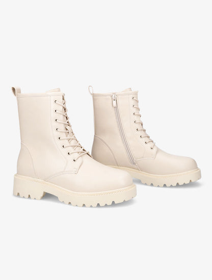 Rangers basiques en simili - Beige - 4