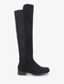 Bottes plates en suédine et tissu - Noir - 5