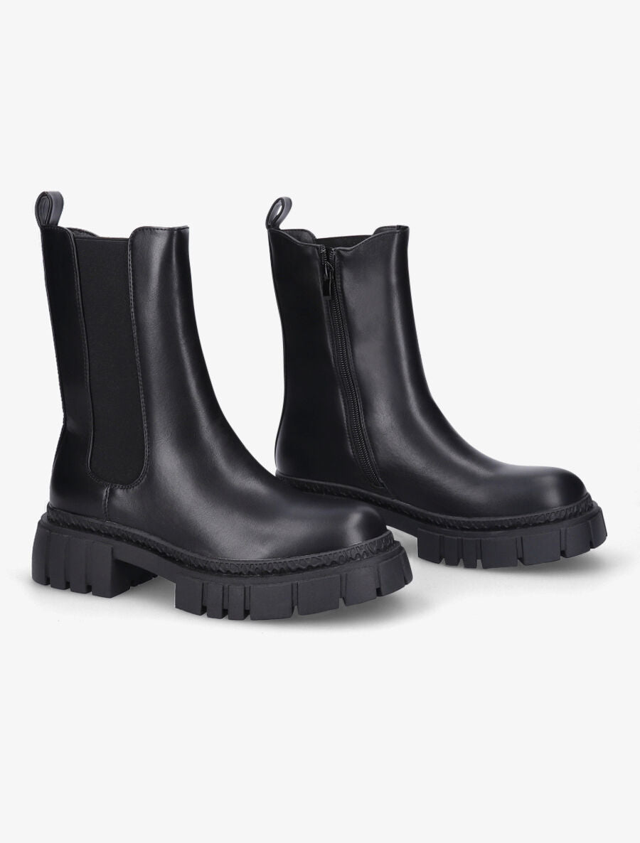 Boots montantes élastiquées - Noir - 4