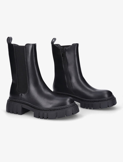 Boots montantes élastiquées - Noir - 4