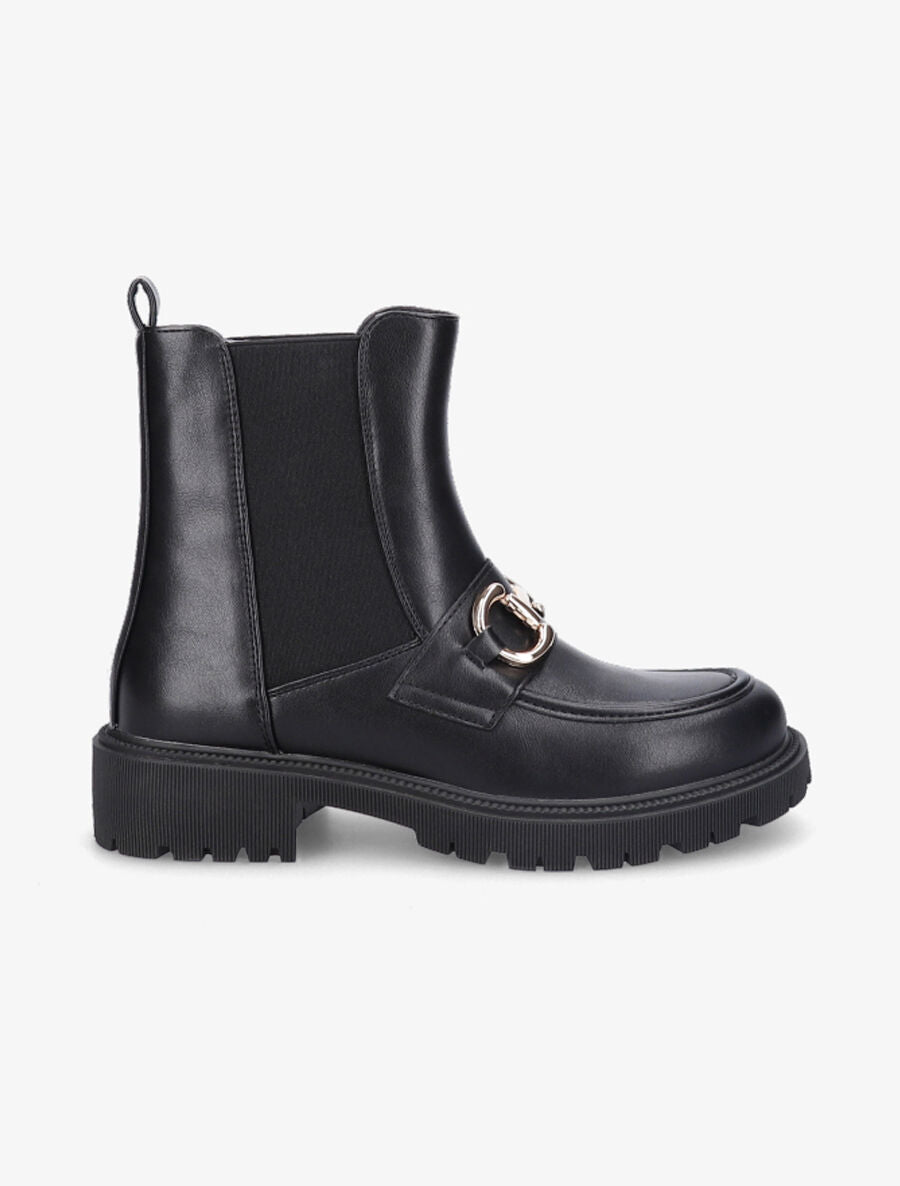 Chelsea boots à boucle fantaisie - Noir - 5