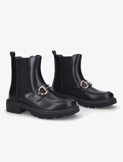 Chelsea boots à boucle fantaisie - Noir - 4
