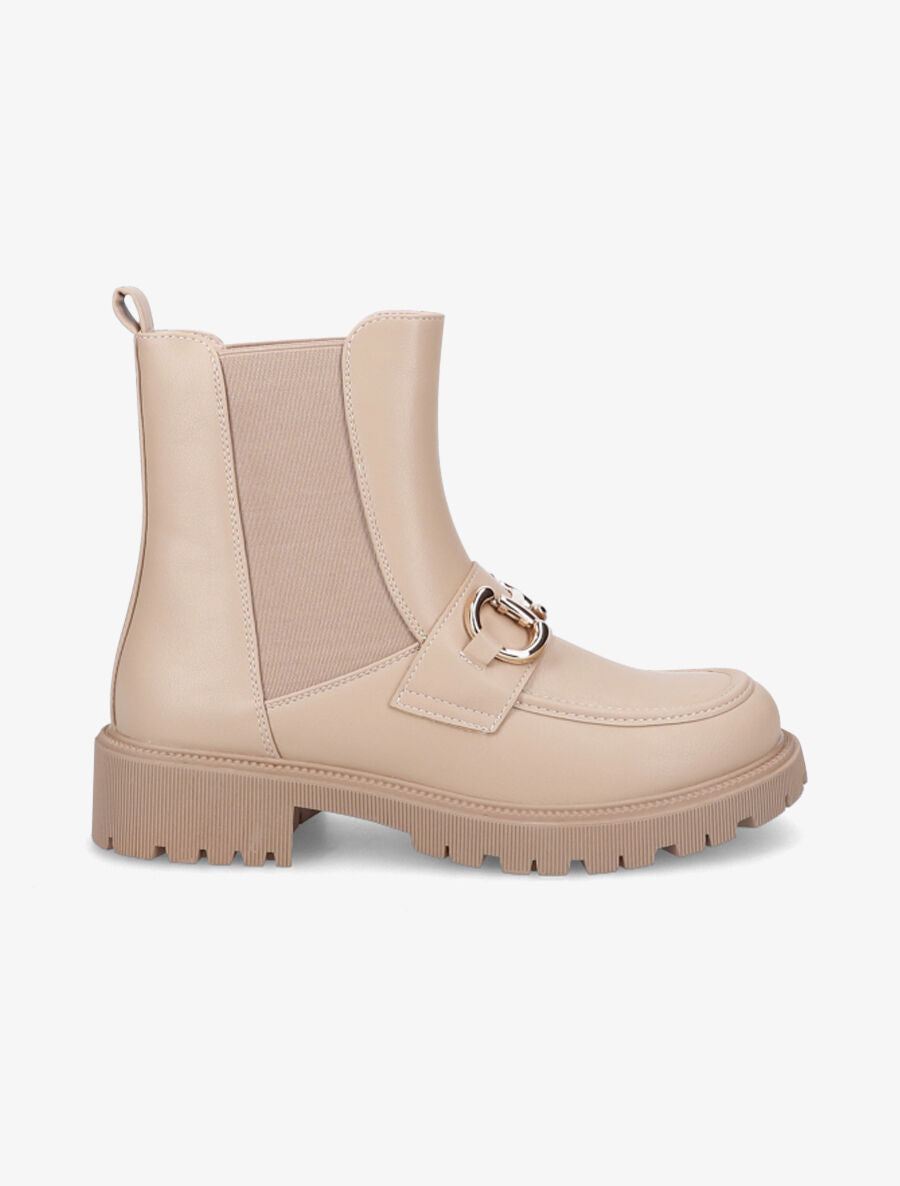 Chelsea boots à boucle fantaisie - Beige foncé - 5