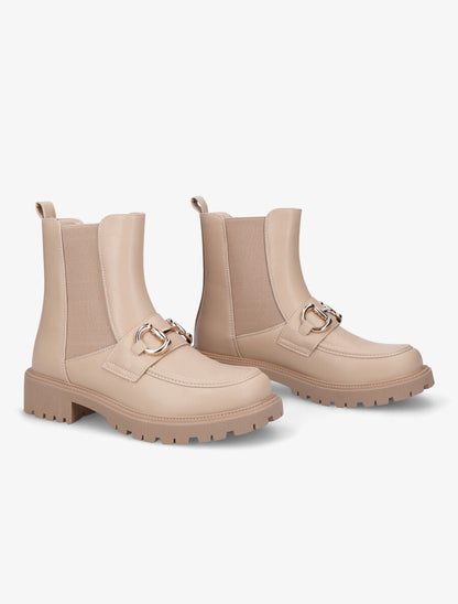 Chelsea boots à boucle fantaisie - Beige foncé - 4