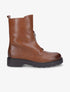 Bottines à zip en simili - Camel - 1
