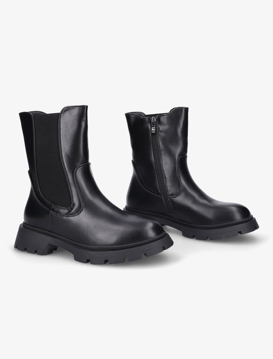 Boots élastiquées à semelles crantées - Noir - 4