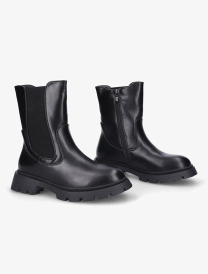Boots élastiquées à semelles crantées - Noir - 4