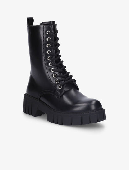 Boots montantes basiques à lacets - Noir - 3