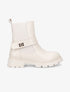 Bottines élastiquées à scratch - Beige - 1