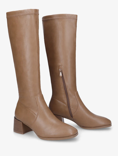 Bottes classiques en simili - Taupe - 4