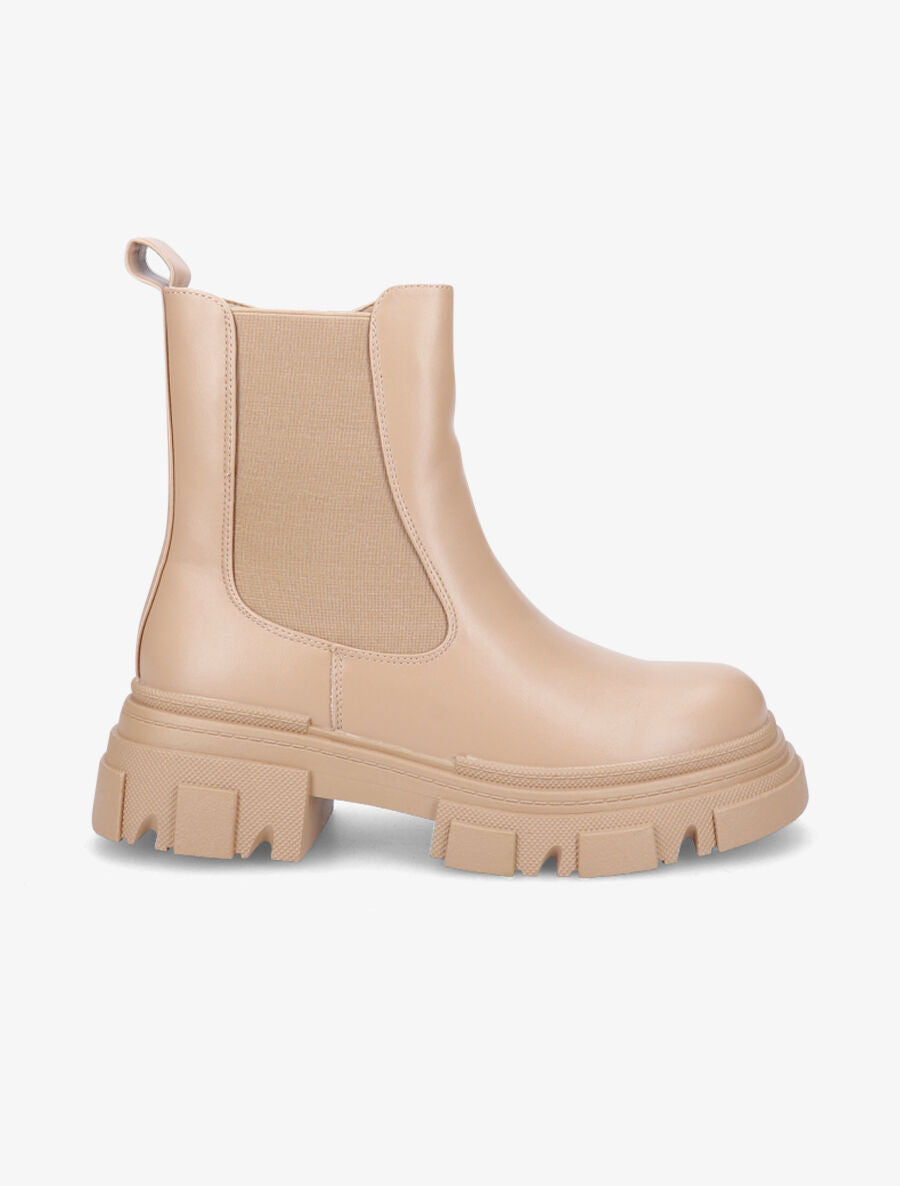 Boots à semelles crantées - Beige foncé - 1