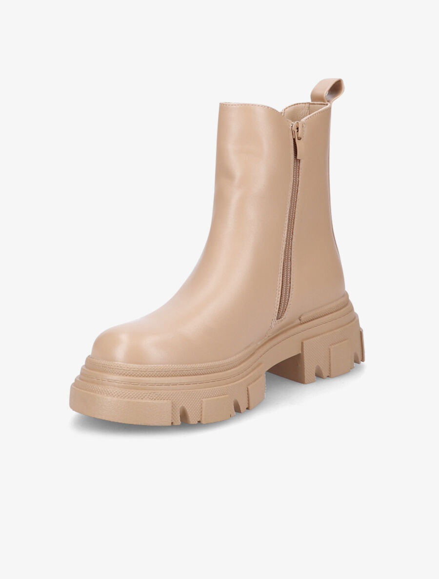 Boots à semelles crantées - Beige foncé - 3