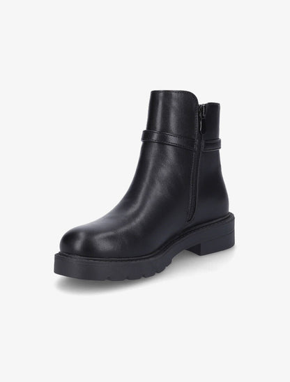 Bottines plates en simili - Noir - 3