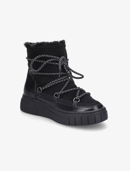 Bottines bi-matière fourrées - Noir - 2