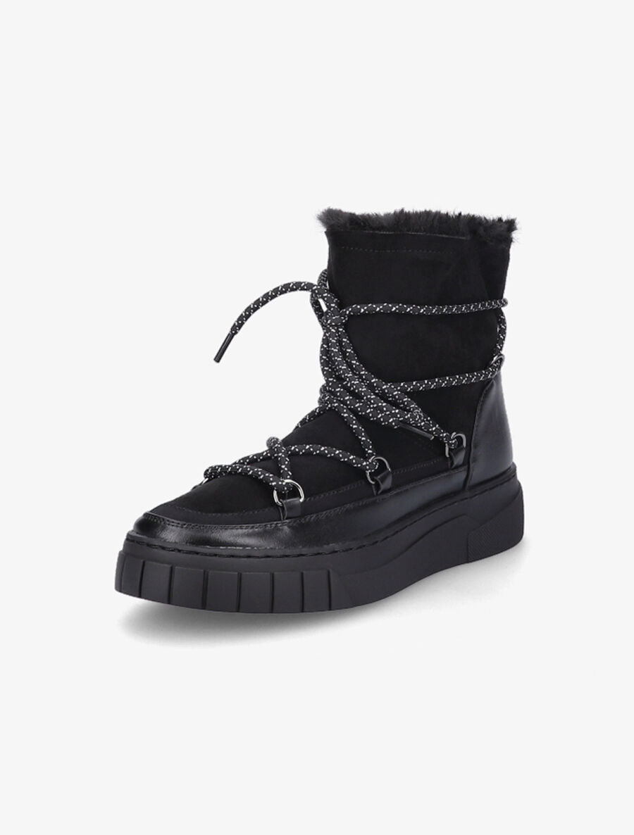 Bottines bi-matière fourrées - Noir - 3