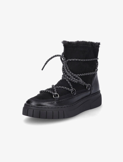 Bottines bi-matière fourrées - Noir - 3