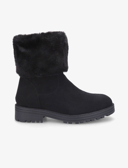 Boots à fourrure synthétique - Noir - 5