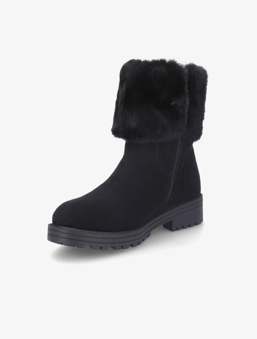 Boots à fourrure synthétique - Noir - 3