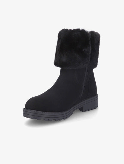Boots à fourrure synthétique - Noir - 3